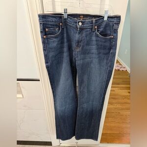 7 For All Mankind Dark Blue Boot Cut Jeans